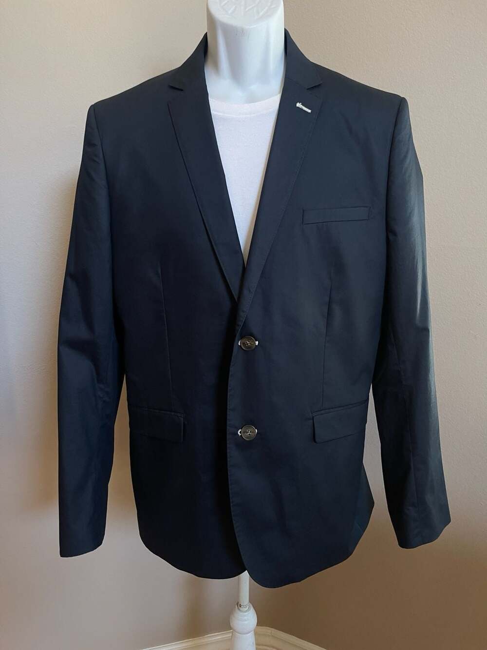 H&M Slim Fit Navy Blue Blazer Jacket Size 42R